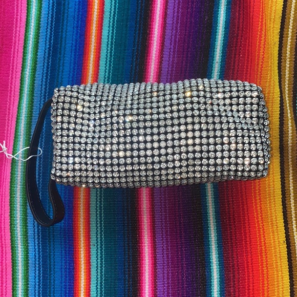 Authentic Alexander Wang Heiress Crystal Rhinestone Pencil Case Pochette - Picture 5 of 9